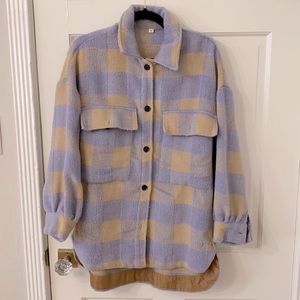 Purple and Tan Plaid Flannel